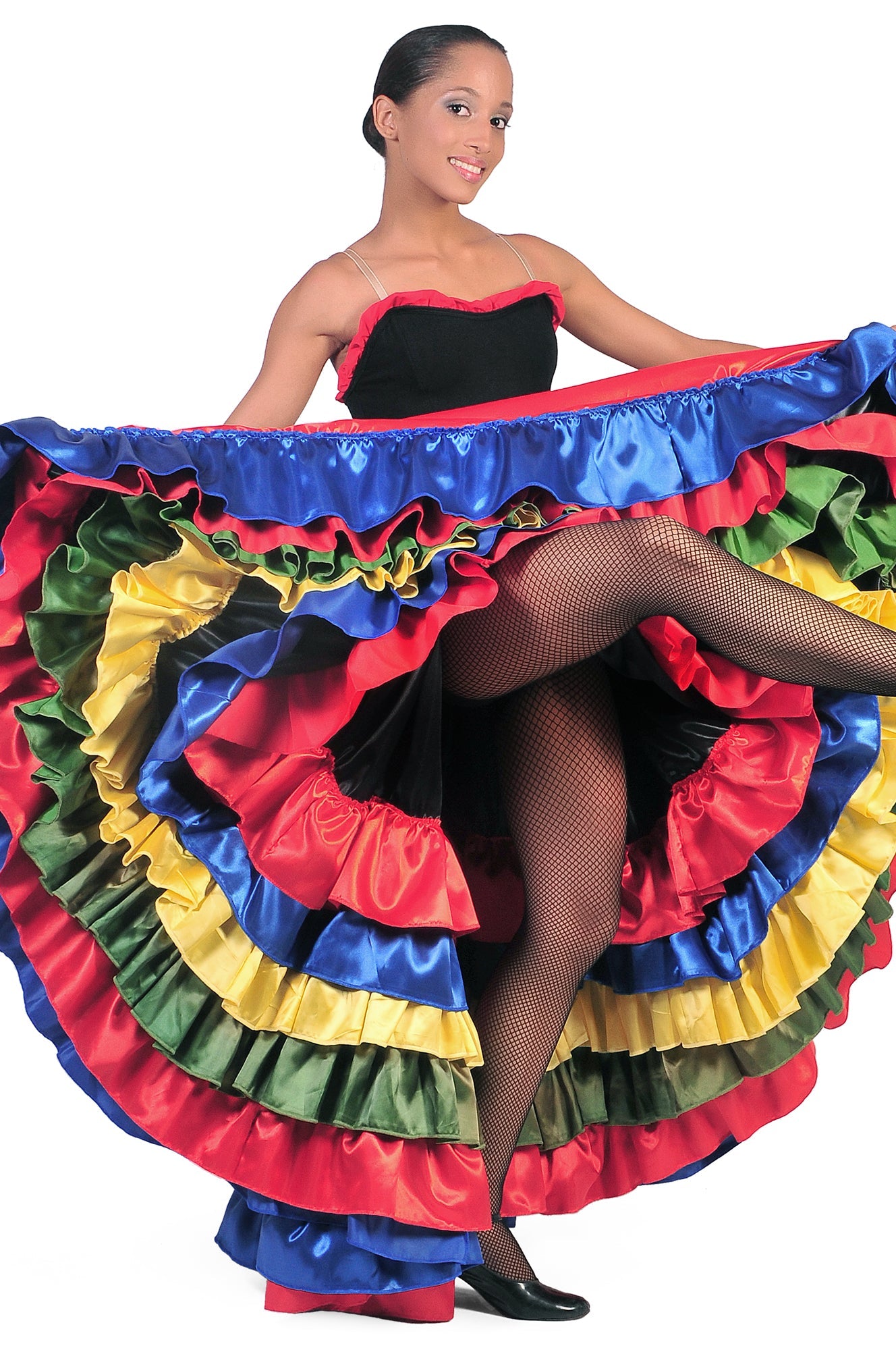 can can dress Costume Gallery 26 waist M~32 Size S through 4X-Saloon Girl